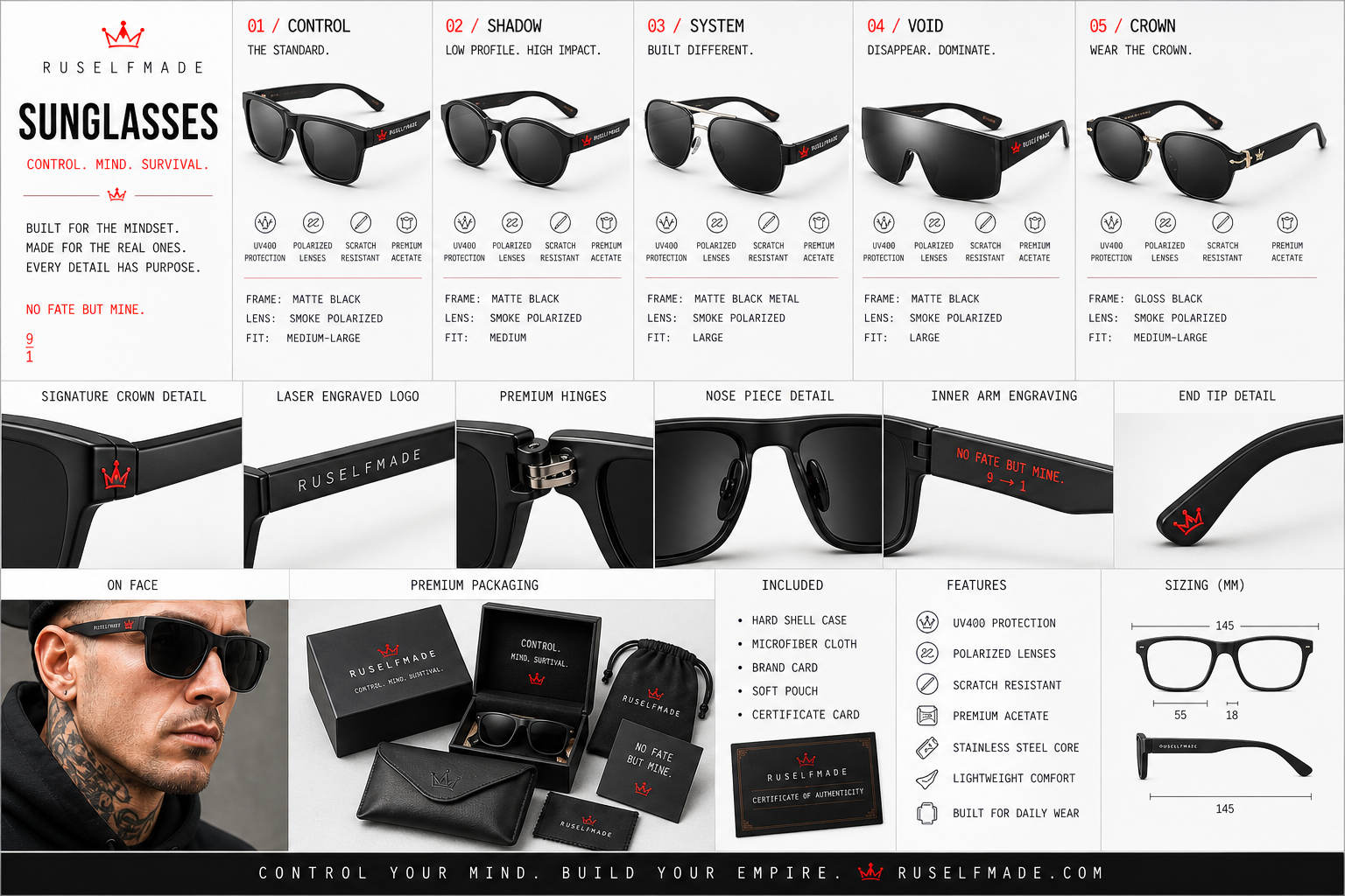 RuSelfMade Sunglasses